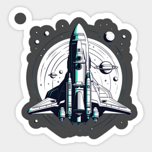 Space ship explorer galaxy adventurer design Sticker